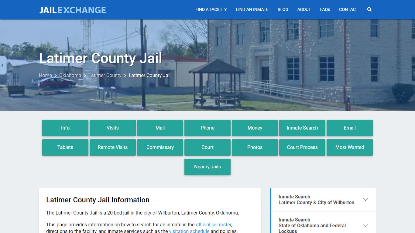 Latimer County Jail, OK Inmate Search, Information
